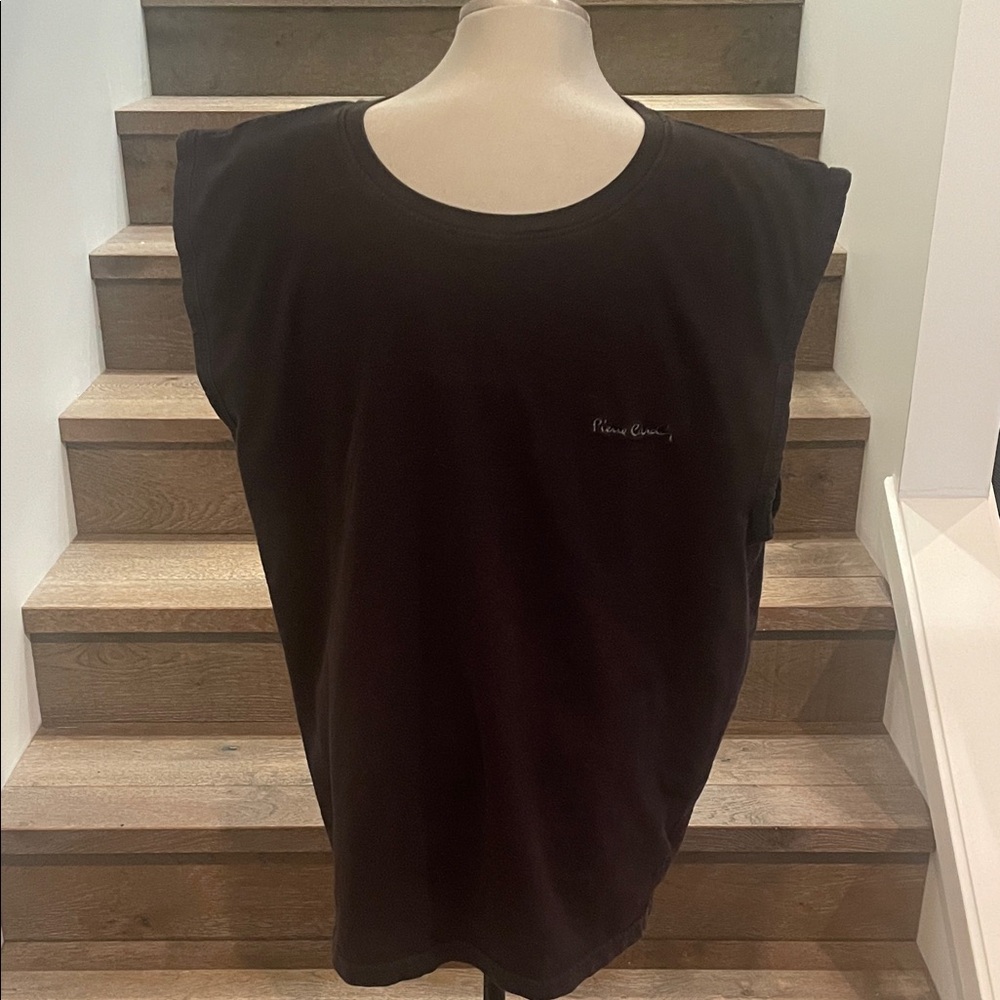 Pierre Cardin Black and Gray Tank Top